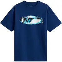 Vans - T-shirts - Bevel Flame SS Tee Deep Indigo för UnisexBomull - Storlek L - Marinblå