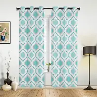 Household supplies MH Gula marockanska geometrimönstrade gardiner för sovrum, vardagsrum, draperier, kök, barnrum, fönstergardin, modern heminredning 135W x 185H(cm) x1