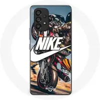 Nike Fodral - - Samsung Galaxy A53 5G - Mjukt - Vitt - Motorcykelhjul vit