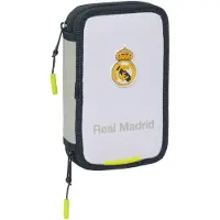 Real Madrid C.F. Vit Holdall - Idealisk för Skolmaterial och Pennfodral