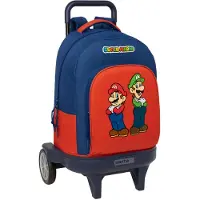 Safta Super Mario 33l 33x45x22 Cm Ryggsäck Med Hjul
