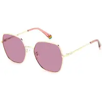 Polaroid rund dam guld rosa rosa polariserad PLD 6178/G/S