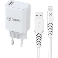 Muvit Paket Usb-transformator Och Lightning-kabel 1.2m 2.4a 2.4a 12w