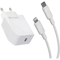 Muvit For Change Usb-c Pd 20w+usb-c Lightning-laddare 1m 2.4a