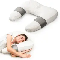 24hShop Ergonomisk U-formad kudde i memory foam för stöd och avlastning