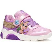 Geox Blinkande Skor - J Fadinlight - Rosa/Lila m. Rapunzel - - 25 - Blinkande skor