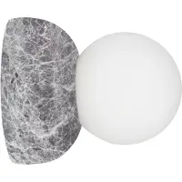 Globen Lighting Vägglampa Torrano, dimbar, Aluminium / grå / zink, Vardagsrum / matsal, Sten, Design, Vägglampa, vägglampa inomhus