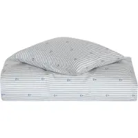 Nuuroo Baby sängkläder 70x100 cm - 100% ekologisk bomullssatin - Randigt med ankare