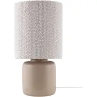 Globen Lighting Bordslampa Florian, Vitt / opal, Vardagsrum / matsal, Textil / tyger / siden, Bordslampa