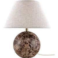 Globen Lighting Bordslampa , Brun / rost, Vardagsrum, Tyg / textil, Design