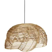 PR Home Utomhushänglampa Mayla, naturrotting, Ø 53 cm, kontakt IP44 Mayla, Ljust trä, Trä