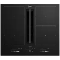Beko HIXI 64700 UF induktionshäll 60 cm med integrerad fläkt, 4 zoner, svart