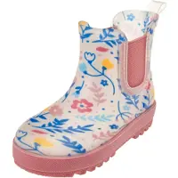 Playshoes Gummistövel ljusbeige / blå / curry / rosa