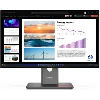 Lenovo ThinkVision P24Q-40 - LED-skärm - 24 (23.8 visbar) - 2560 x 1440 QHD @ 120 Hz - IPS - 300 cd/m² - 1500:1 - HDR10 - 4 ms - HDMI, DisplayPort - korpsvart