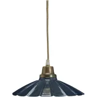 PR Home hänglampa Ester, blå, Ø 24 cm, stickkontakt, E27 Ester, Blå, Vardagsrum / matsal, Metall, Vintage, Pendellampor med stickkontakt
