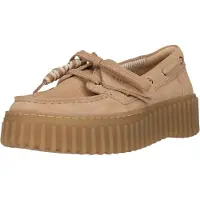 Clarks för kvinnor. 26186301 Torhill Boat läderloafers beige (36), Hud, 1 till 3 cm, Nyckelband, Casual