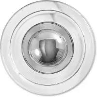 Tom Dixon LED utomhus vägglampa Press mini, dimbar, Genomskinlig / transpare, Glas, Design, LED-vägglampa utomhus