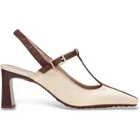 Hispanitas för kvinnor. BHV264675 Amapola beige skor (37), Hud, Vit, 5 till 8 cm, Spänne, Casual, Parti, Klassisk