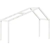 vidaXL Tak till barnsäng vit 213x95,5x144,5 cm massiv furu