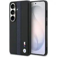BMW Samsung Galaxy S26 M Perforated Stripes and Metal Logo magnetiskt skal - blå / svart