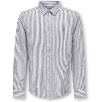 Only & Sons Junior Skjorta 'OSJCaiden' marinblå / vit