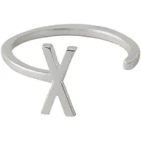 Design Letters Ring Silver A-Z X