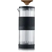 Graef MMS12, Manuell mjölkskummare, Svart, Transparent, Glas, 200 ml, 400 ml, 75 mm