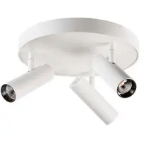 SG ARMATUREN Vägg- och takarmatur Tube Micro Trio LED 18W, Dimtowarm, 960 lumen, vit