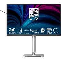 Philips 24B2U4301 - 4000 Series - LED-skärm - 24 (23.8 visbar) - 1920 x 1080 Full HD (1080p) @ 120 Hz - IPS - 300 cd/m² - 1500:1 - 4 ms - HDMI, DisplayPort, USB-C - högtalare - silver, träkol