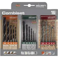 Alpen 801003100 legerad 16 delar Borr- & bitssats