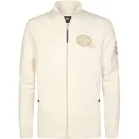 Petrol Industries Sweatjacka camel / vit