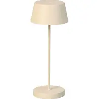 FISCHER&HONSEL GMBH LED-batteridriven bordslampa Sienna Pro sandbeige, 24 cm, metall IP54 Pro, dimbar, Creme / bärnsten, Metall, Modern