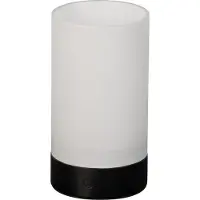 FISCHER&HONSEL GMBH LED-batteridriven bordslampa Fenya, svart/opal matt Höjd 14 cm IP54 dimbar, Vitt / opal, Glas, Modern
