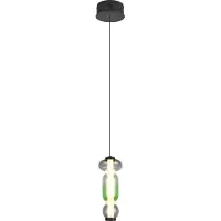 TRIO Lighting Glas pendellampa Minerva, dimbar, Multifärgad, Vardagsrum / matsal, Glas, Pendellampa