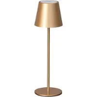 FH Lighting LED-bordslampa med batteri Viletto, kaffebrun, IP54 dimbar, Brun / rost, Metall, Modern