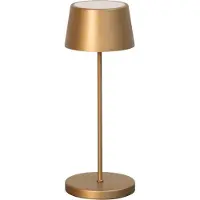 FISCHER&HONSEL GMBH LED-batteridriven bordslampa Asena Pro bronsfärgad 30 cm metall IP54 Pro, dimbar, Brun / mässing, Metall, Modern