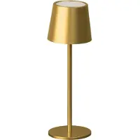 FISCHER&HONSEL GMBH LED-bordslampa Roxi, guldfärgad, metall, IP54, dimbar, Mässing / guld, Vardagsrum / matsal, Metall, Modern