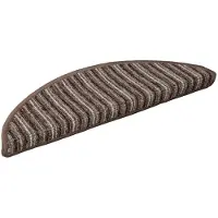 vidaXL Självhäftande trappmattor 15 pcs Brun 56 x 17 x 3 cm