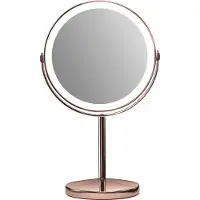 Gillian Jones - Rechargeable LED table mirror with 10x magnification and USB-C - Copper - W21.5 x 35 x 13.5 cm
