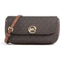 Michael Kors för kvinnor. 32S6GY5C5B Liten axelremsväska Nolita med brun logotyp (OSFA), Casual, Polyuretan
