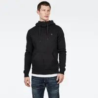 G-Star för män. D16122-C235-6484 Premium Core Hoodie med dragkedja svart (XL), Casual, Bomull, Lång ärm