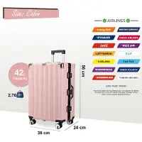 Infinity Leather Robust Hard Shell Cabin Suitcase 36 x 24 x 56 cm Luggage Suitable for Easyjet, Ryanair, Wizzair