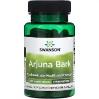Swanson Health Arjunabark, Standardiserad, 500 mg, 60 vegetabiliska kapslar