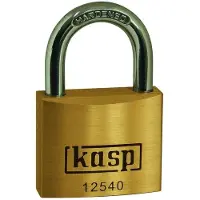Kasp K12540A2 Hänglås 40 mm Lika låsning Guldgul Nyckel