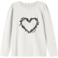 Name it T-shirt 'NMFOASA' mauve / svart / vit