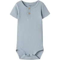 Name it Body k/ä - Rib - Noos - NbmKab - Blue Dimma - - 1 år (80) - Body K/Ä