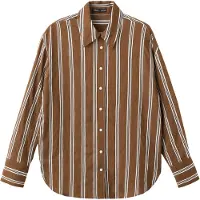 Mango Blus 'SALSI' brun / vit