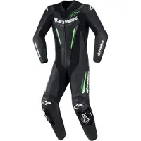 Alpinestars GP-Force V2 1-delad Läderkombi Svart/Grön 52 Unisex sort