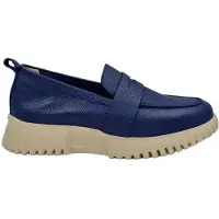 Wonders för kvinnor. A-4410_5078_974 Lädermockasiner Flexfly 10 navy (37), Hud, Karta, 1 till 3 cm, Ingen, Casual, Marino