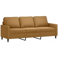 vidaXL 3-sitssoffa brun 180 cm sammet